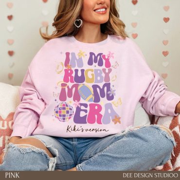 Rugby mom sweatshirt Personalized, Rugby theme Birthday Mom party Outfit, Gameday Rugby Mommy Sweater, Mothers Day Gift Sport mama Hoodie