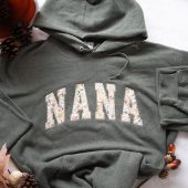 Personalized Nana Sweatshirt and Hoodies | Personalized Grandma Name Embroidered Hoodie | Christmas Gift  | Floral |  Birthday Gift